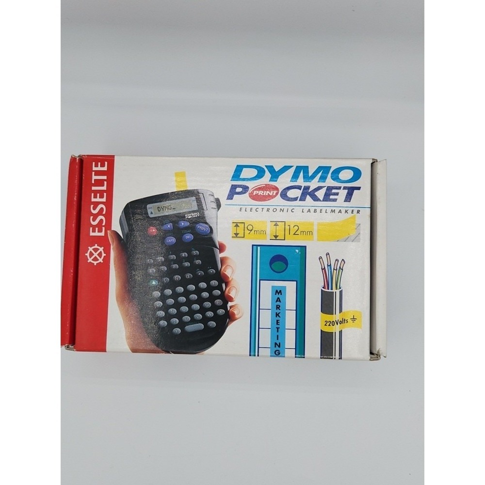 Dymo Pocket Handheld Electronic Label Maker Esselte W/Manual‎